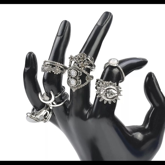 14pc Boho Midi-Ring Set - Picture 2 of 3